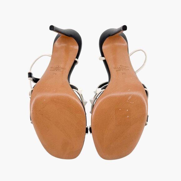 Valentino Garavani Free Rockstud Sandals EU 36 US 6 Two Tone Black High Heel - Picture 3 of 13